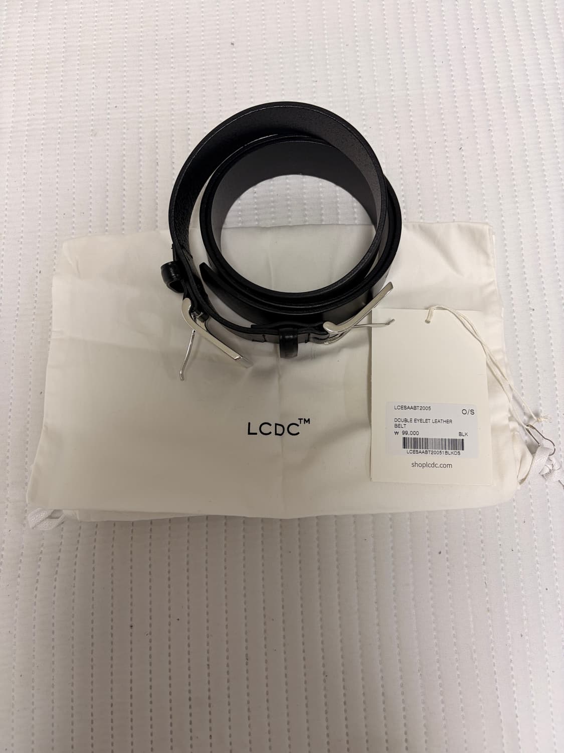 LCDC 티엠 더블 버클 레더 벨트 블랙 상품이미지4