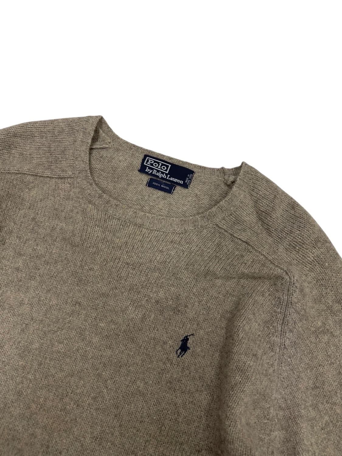 90s 폴로 울 니트 베이지 (M) 상품이미지3