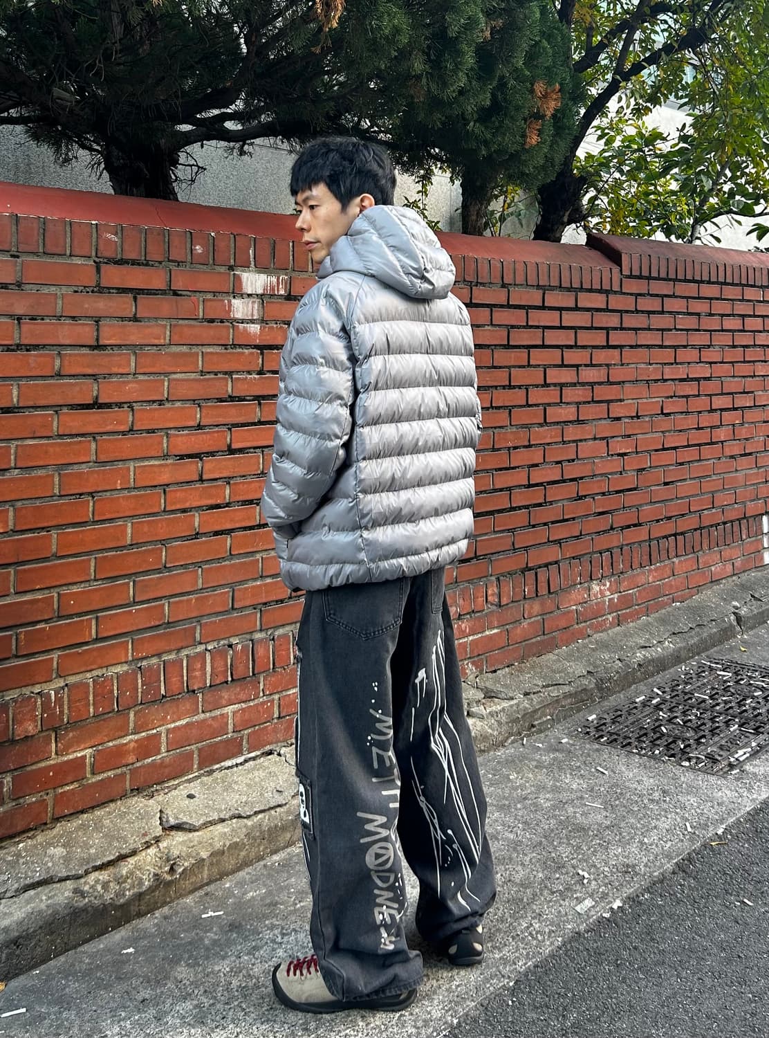 와이드 페인팅 데님 팬츠 (L) 상품이미지4