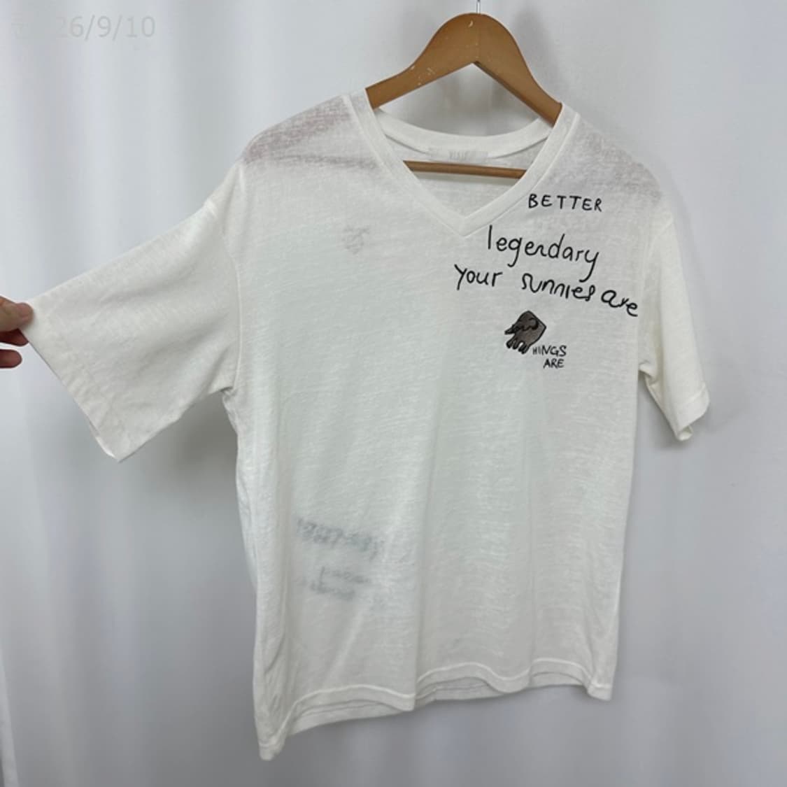 비짓인뉴욕 여자 브이넥 반팔티 55 상품이미지4