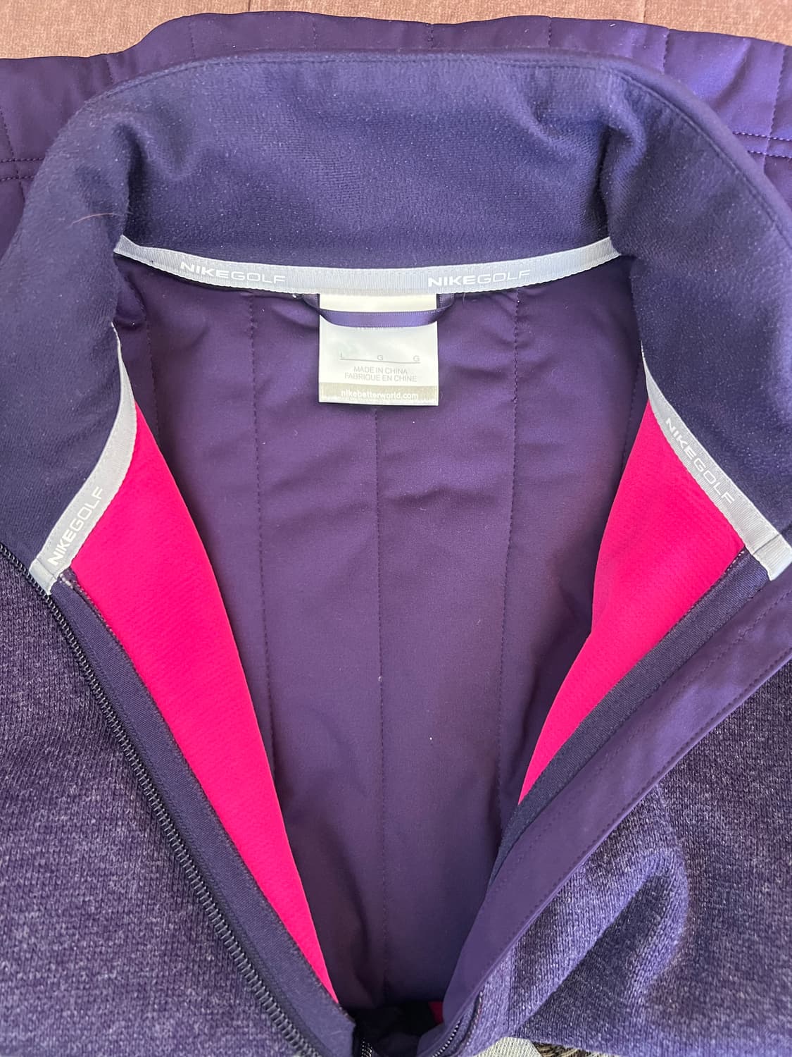 나이키골프 여성 퍼플 골프집업점퍼 니트점퍼 상품이미지5