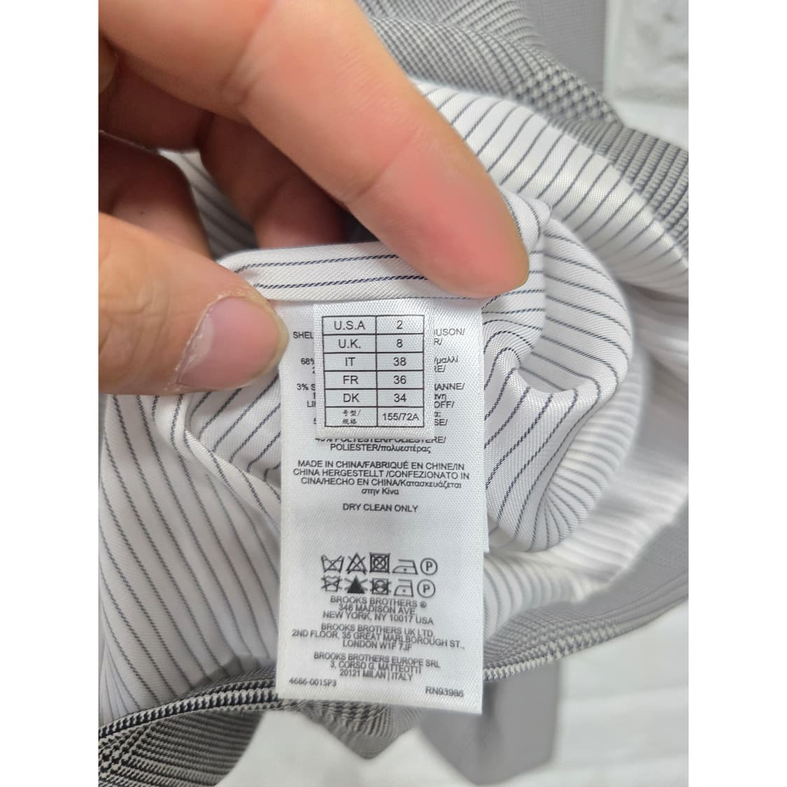 브룩스브라더스 체크 블라우스 M 상품이미지3