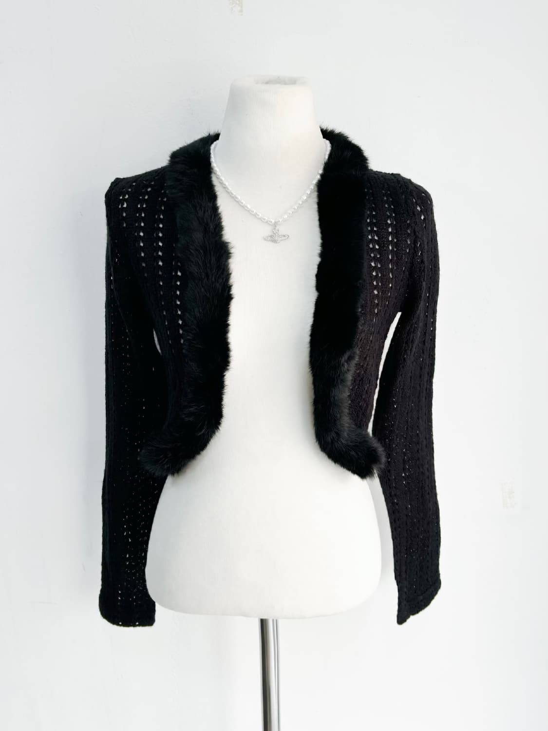 래빗퍼 트리밍 니트 가디건 ˚✧₊⁎  상품이미지1