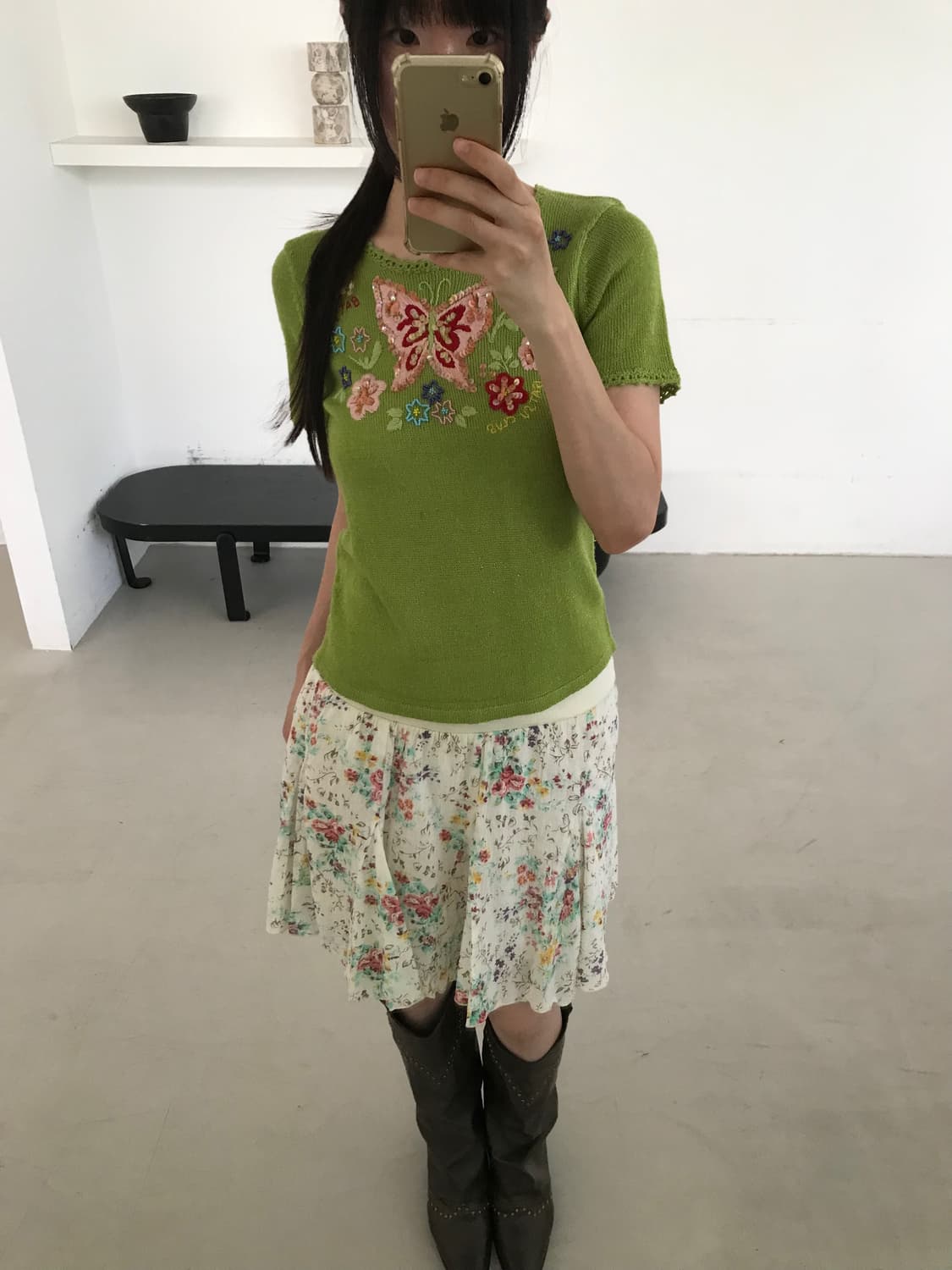 vintage butterfly pattern knit 상품이미지6