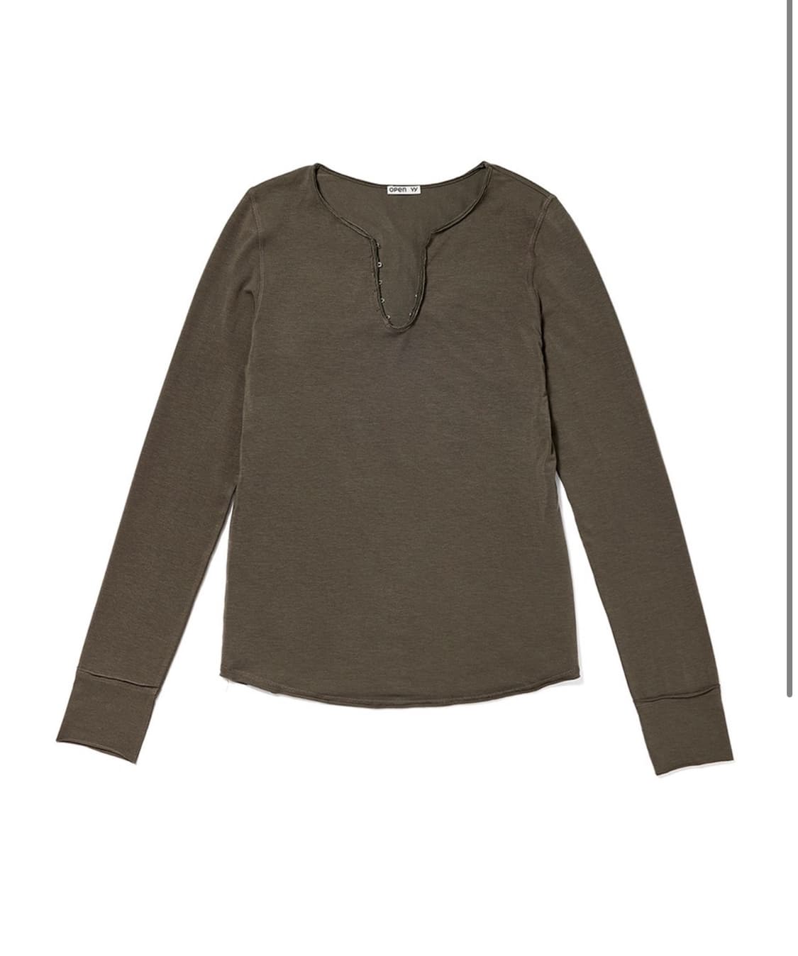 Open YY - HOOK HENLEY LONG SLEEVE (차콜) S 상품이미지3