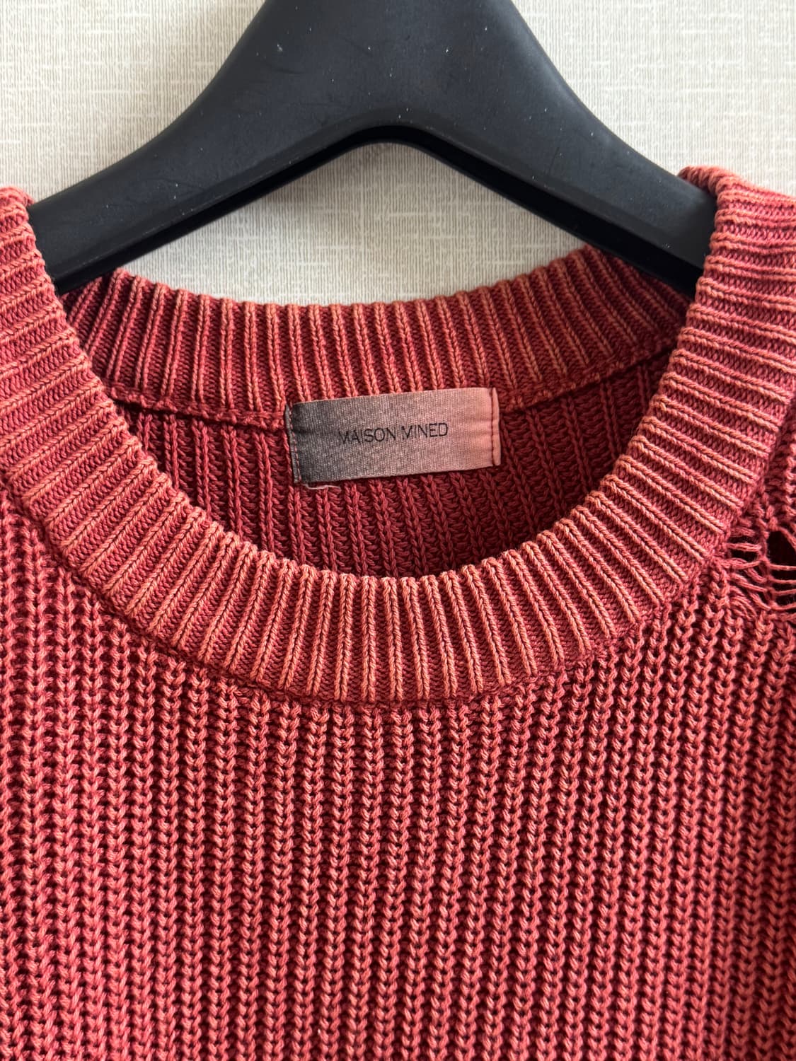 메종미네드/ 빈티지 가공 워시드 니트 / L 상품이미지3