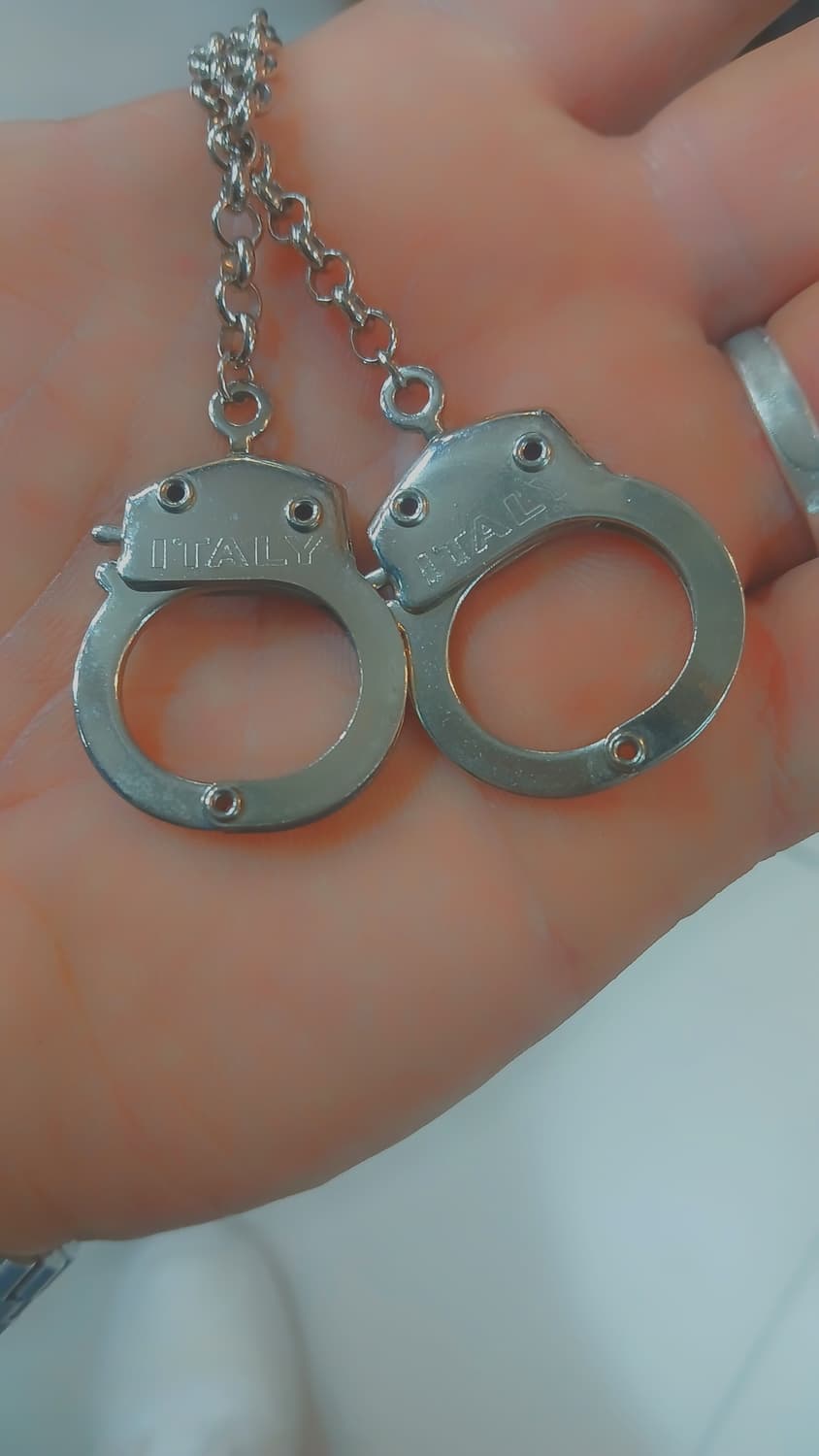 빈티지 ITALY 미니 수갑체인 상품이미지3