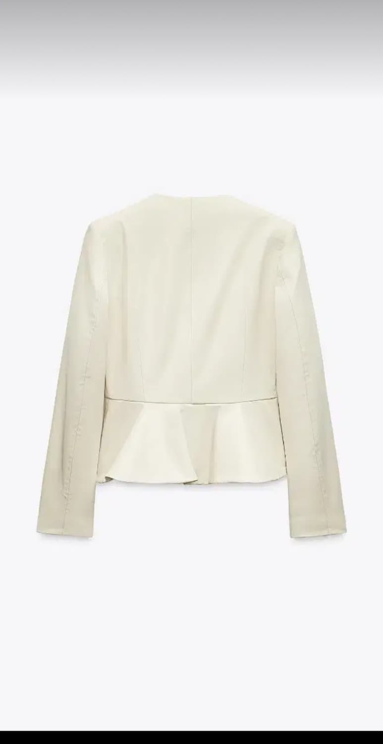 자라 페플럼 에코 레더 블레이져 상품이미지6