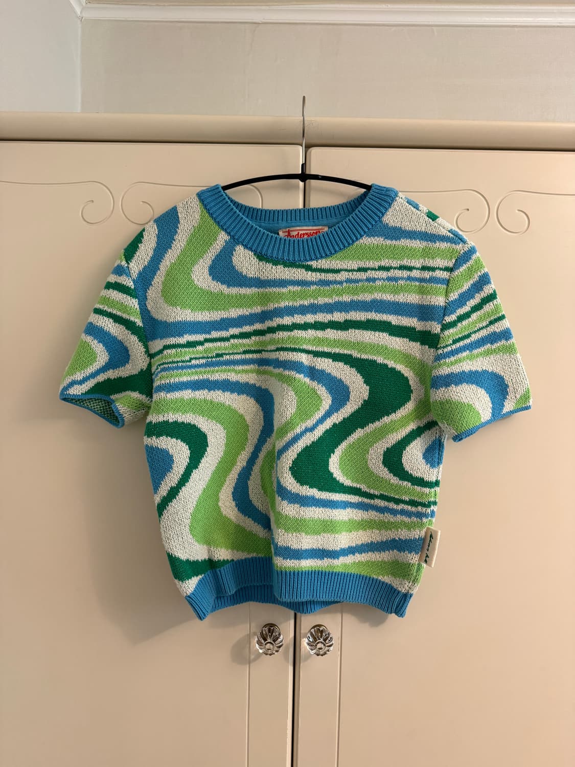 앤더슨벨 델라 자카드 니트 탑 S 상품이미지2