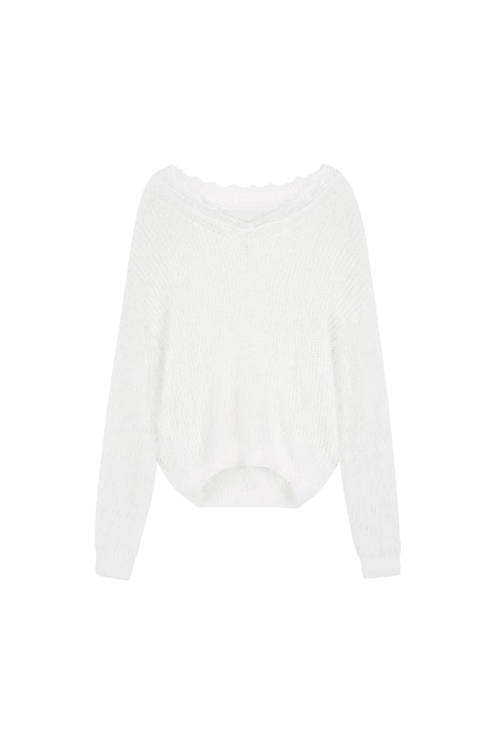 [새상품] 클리시어 블러쉬 니트 화이트 상품이미지2