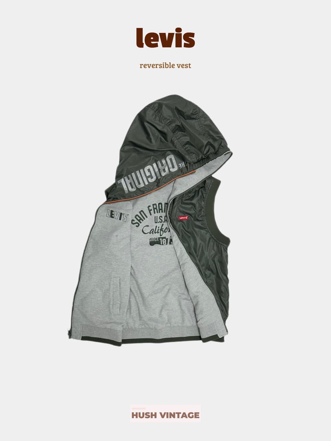 리바이스 리버서블 조끼 집업 와투케 y2k 바람막이 상품이미지1