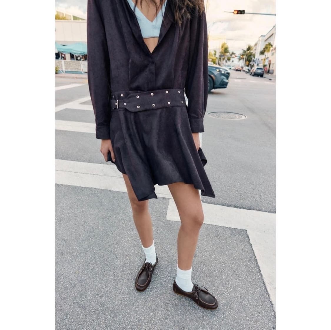 자라 레더 데크 로퍼 LEATHER DECK LOAFERS 브라운 상품이미지3