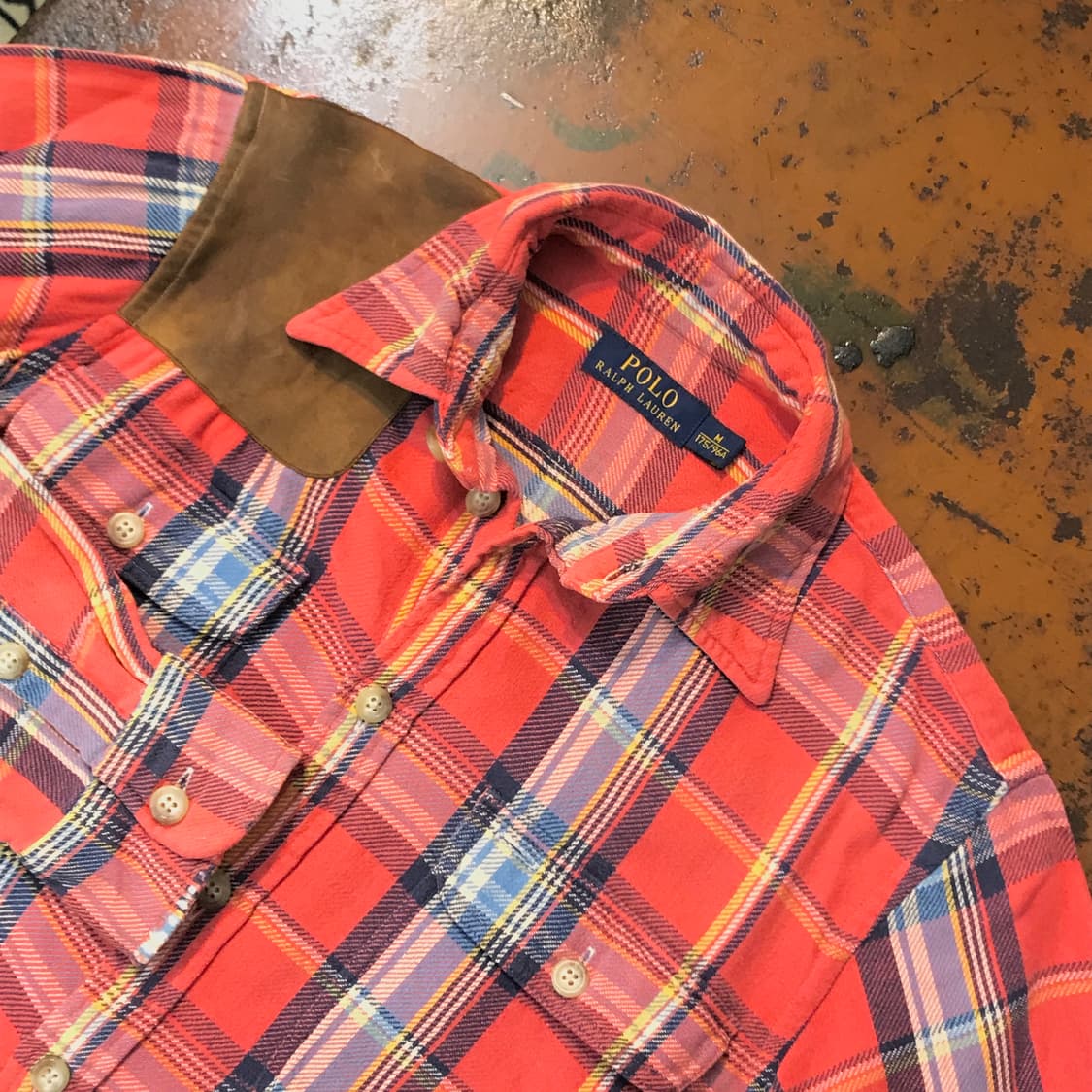 폴로랄프로렌 인디 오렌지 스웨이드 패치 셔츠 여성 66  상품이미지3