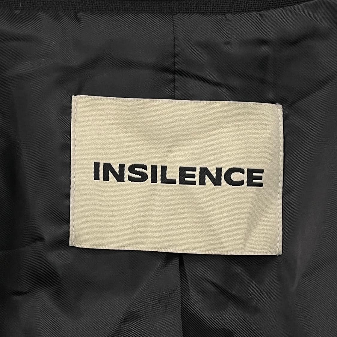 [정품/M] 인사일런스 블랙 더블 브레스티드 코트 b8 상품이미지5