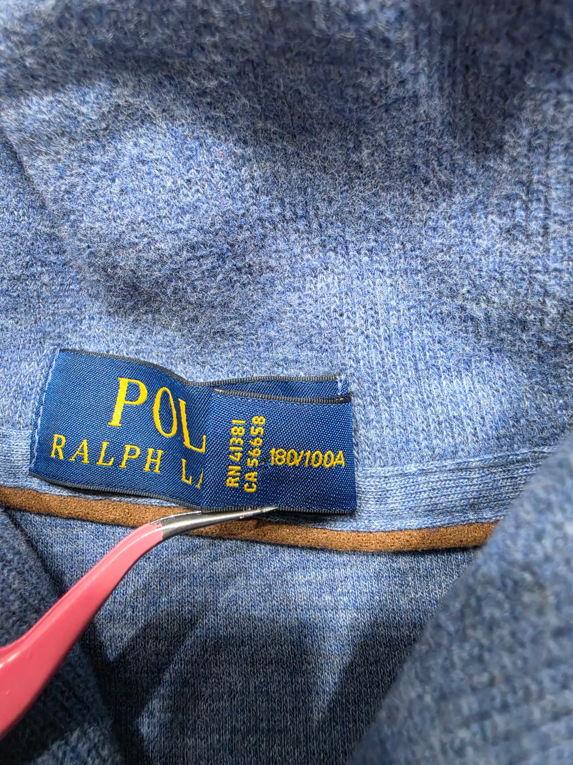 폴로 랄프로렌 숄카라 버튼 니트 L 상품이미지7