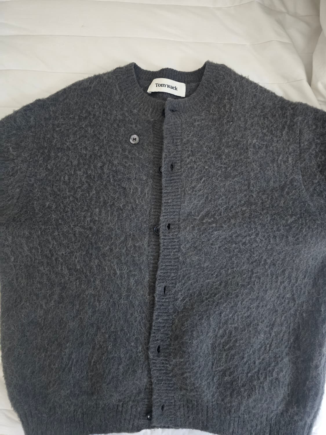 토니웩 알파카 가디건 차콜 XL 상품이미지1