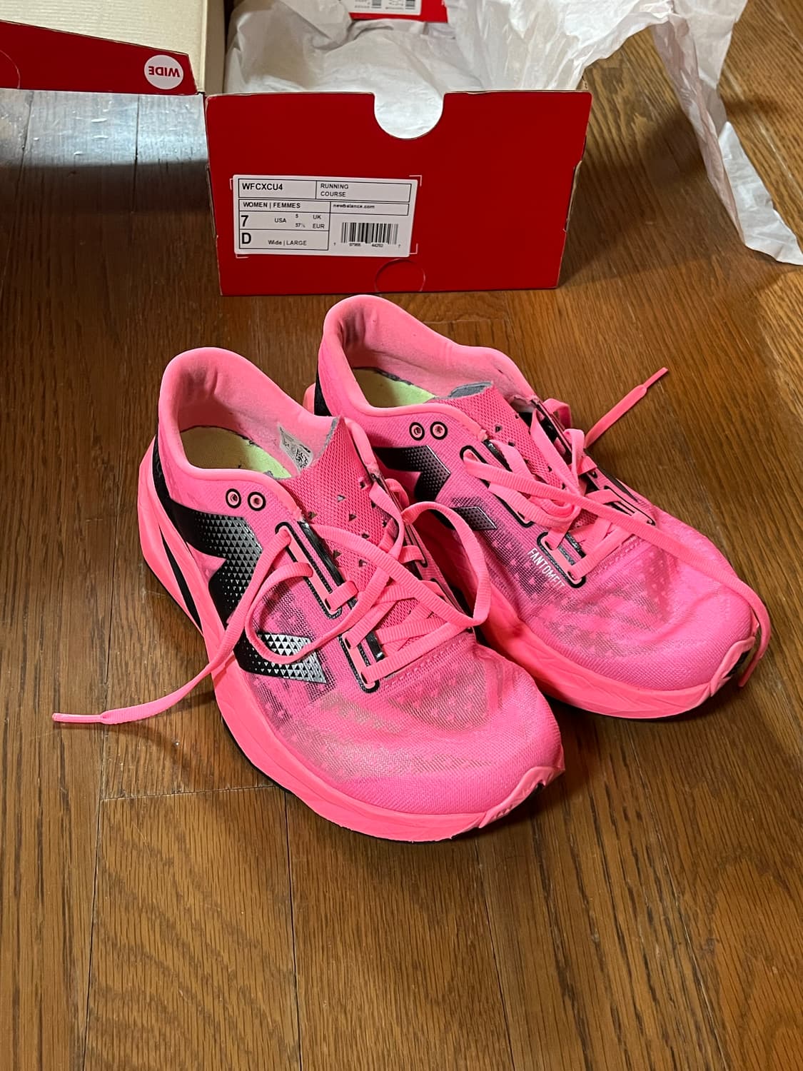 뉴발란스 퓨어셀 레벨 v4 D 울트라 핑크 240 러닝화 러닝 상품이미지2