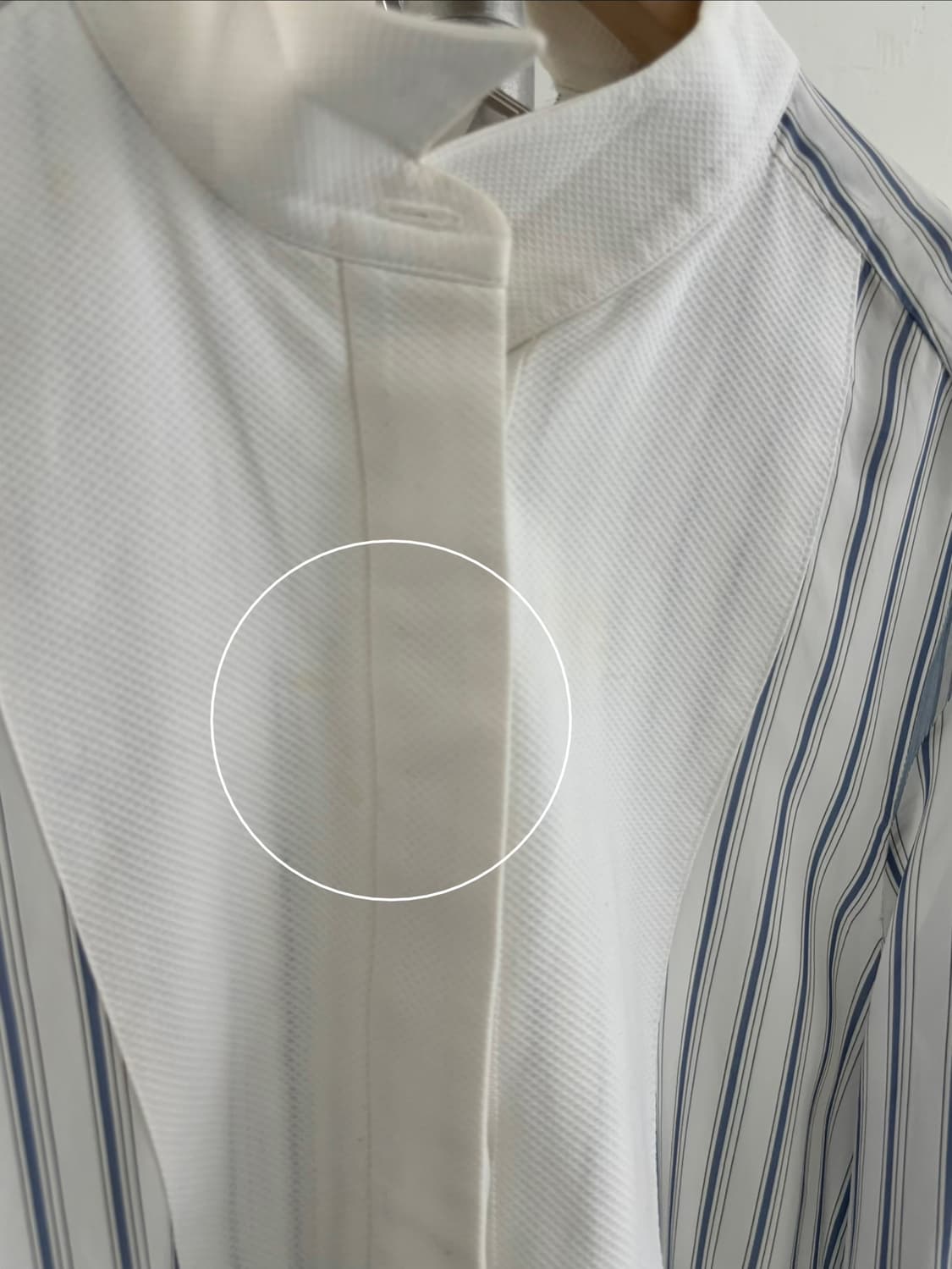 Sacai 사카이 스트라이프 언발란스 셔츠 상품이미지10