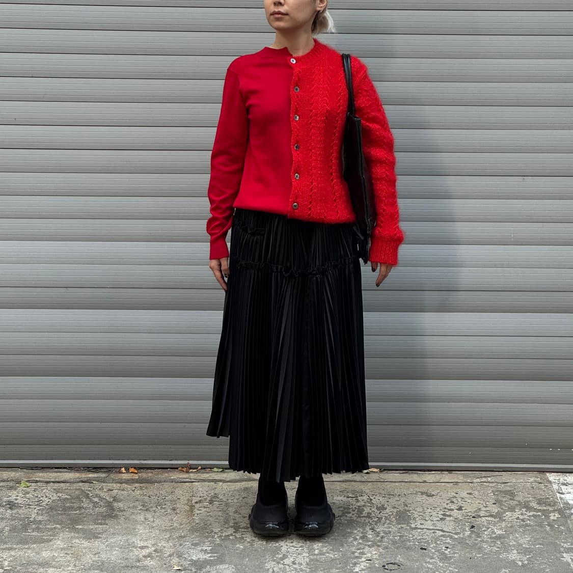 Asymmetrical Red Cardigan 상품이미지10