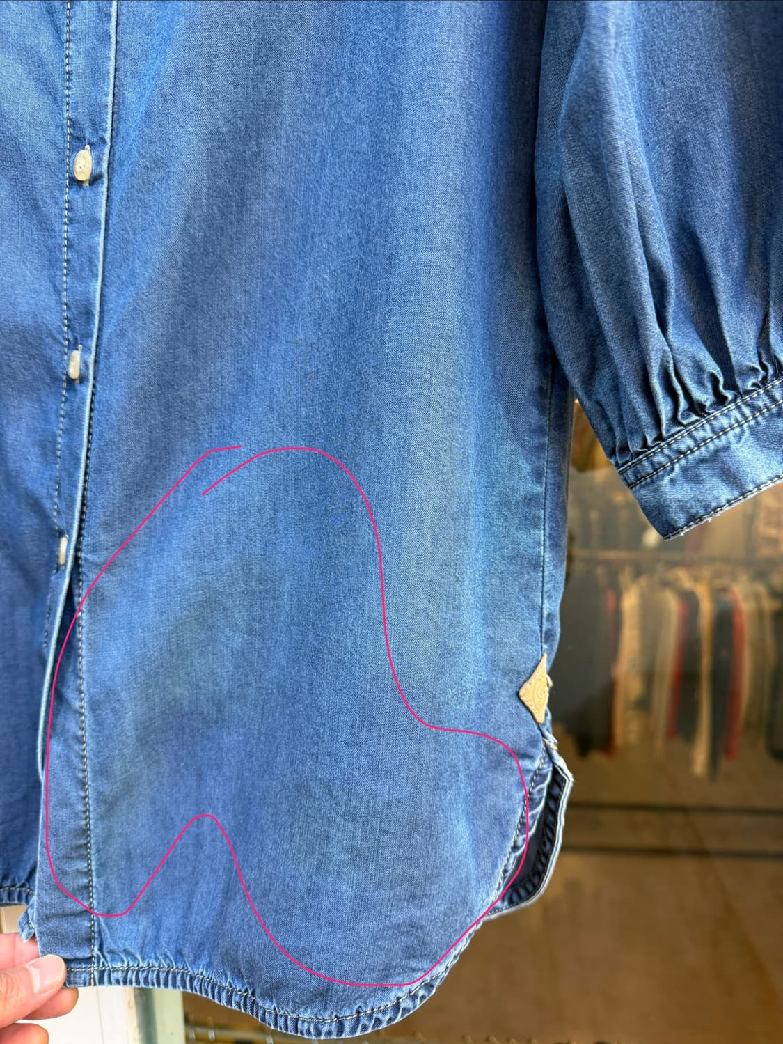 Diesel 디젤 데님 셔츠 드레스 XS 상품이미지5