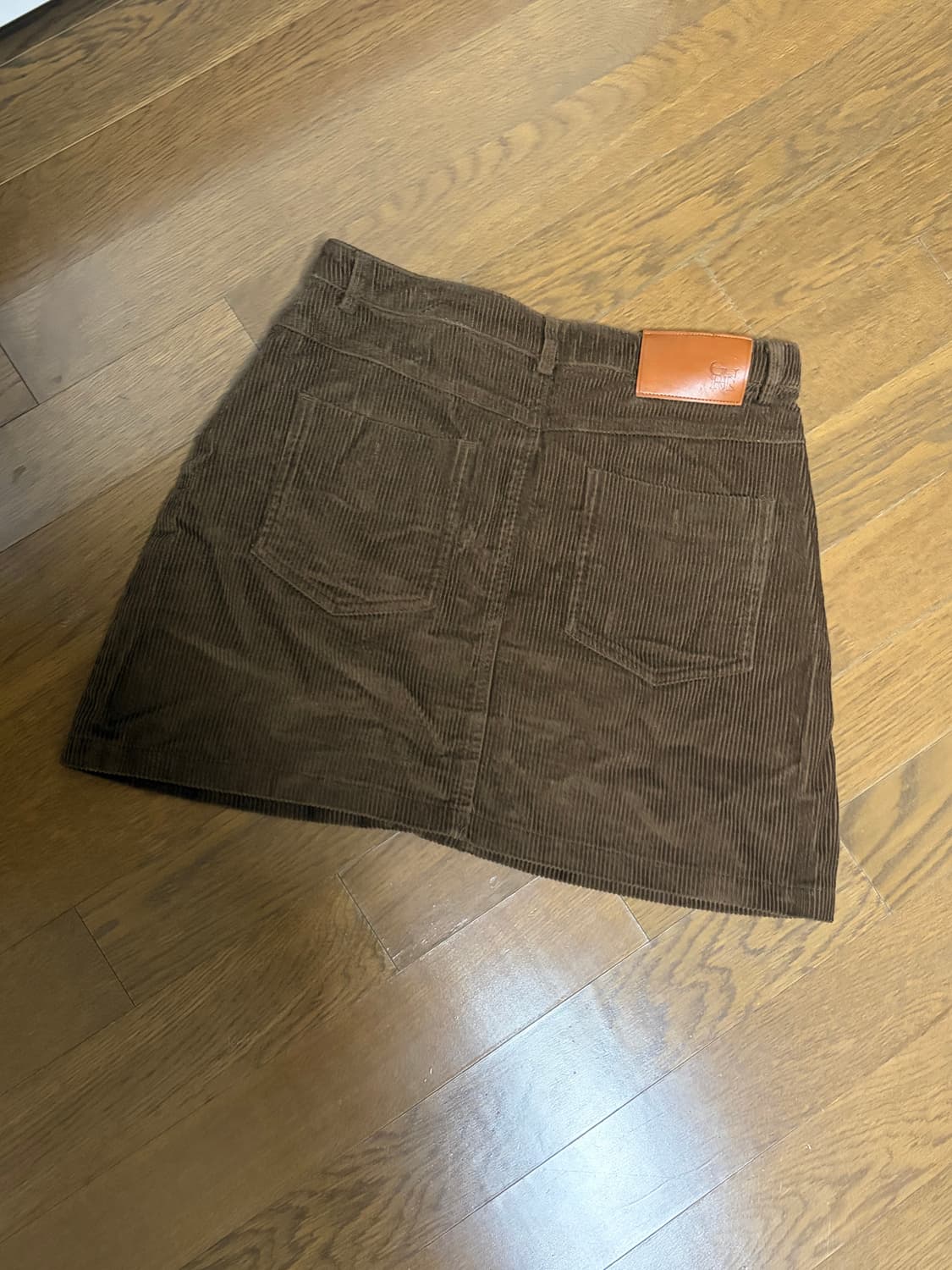 제너럴아이디어 코듀로이 미니스커트 브라운 골덴 스커트 상품이미지4