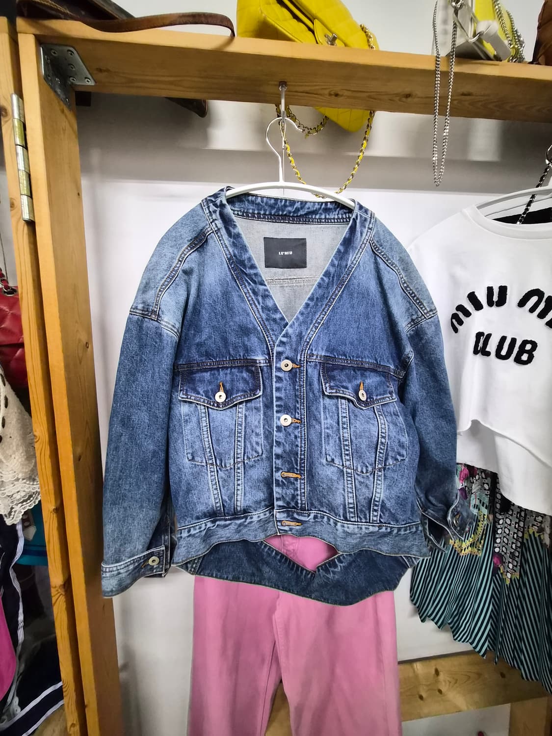 르미유 백포인트 데님 벌룬자켓 상품이미지4