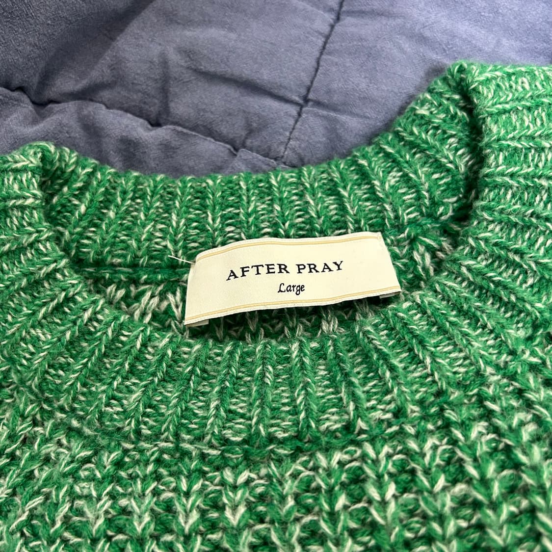 (L) 애프터프레이 인타르시아 니트 포레스트 그린 상품이미지5