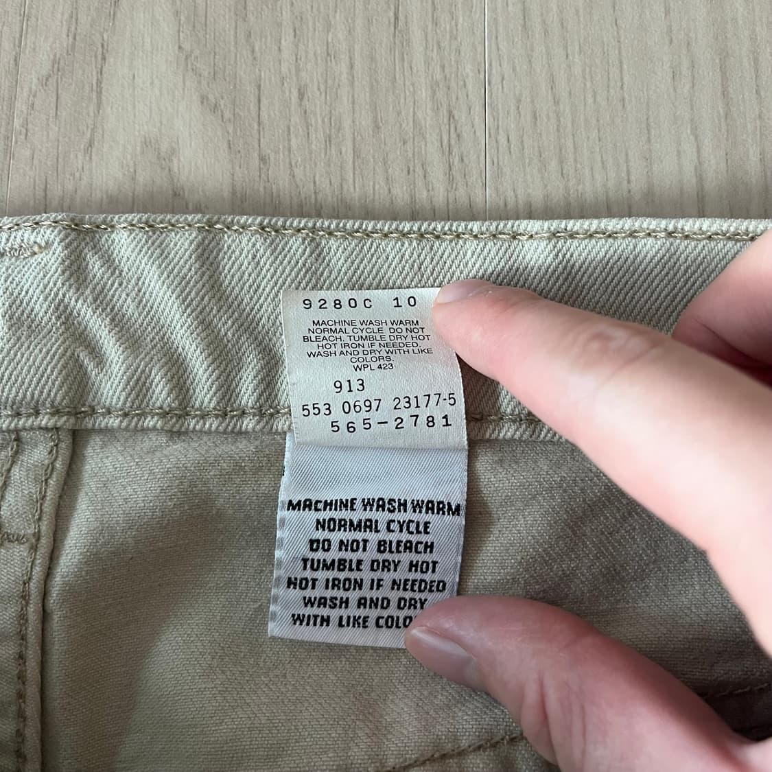 [36X30] 90s 빈티지 리바이스 565 탄 베이지 상품이미지3