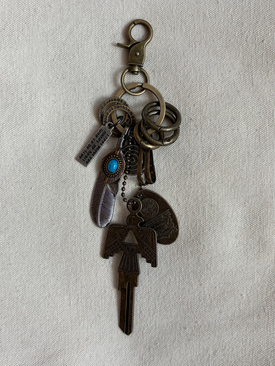Quiet Blue Feather Keyring 상품이미지2