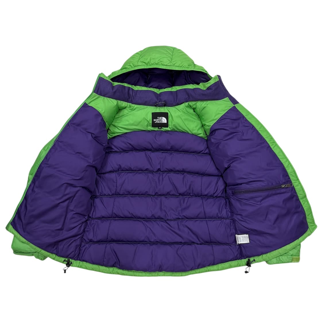 노스페이스 빈티지 미노이 눕시700 그린 연두 후드 숏패딩 L 90 상품이미지5
