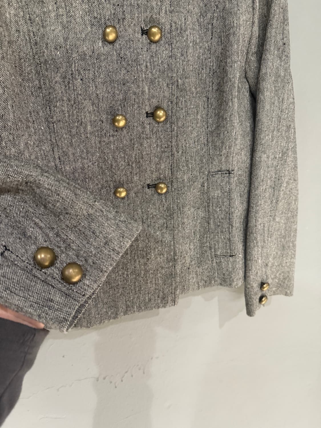 gold double button short jacket 상품이미지7