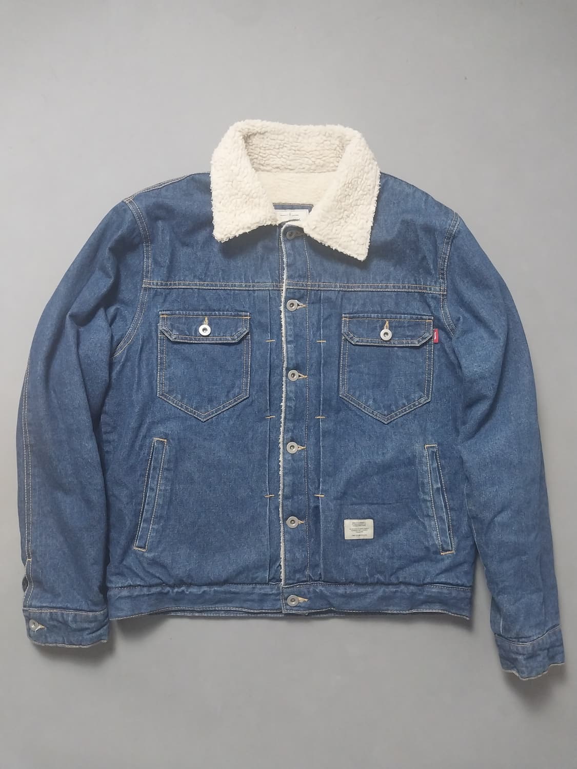 [XL] 더스토리 18FW 워싱 데님 셰르파 자켓 상품이미지1