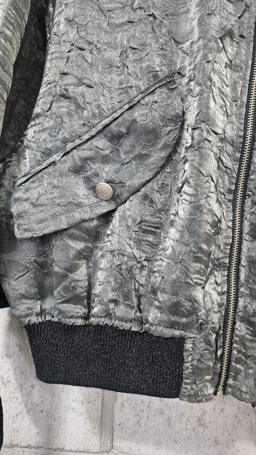 실버 텍스처드 봄버 자켓 상품이미지4