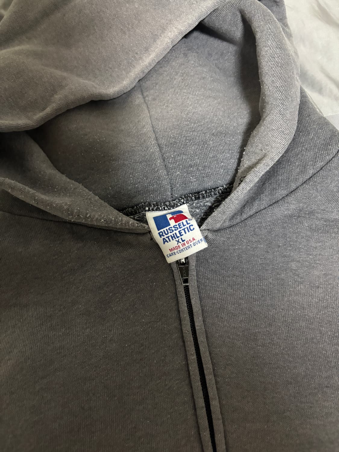 00s Russell Hoodie zip-up 차콜 XL 상품이미지7