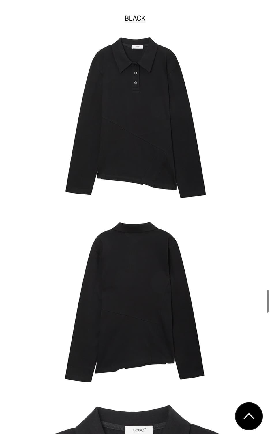 Lcdc collar long-sleeve jersey top 롱슬리브 상품이미지5