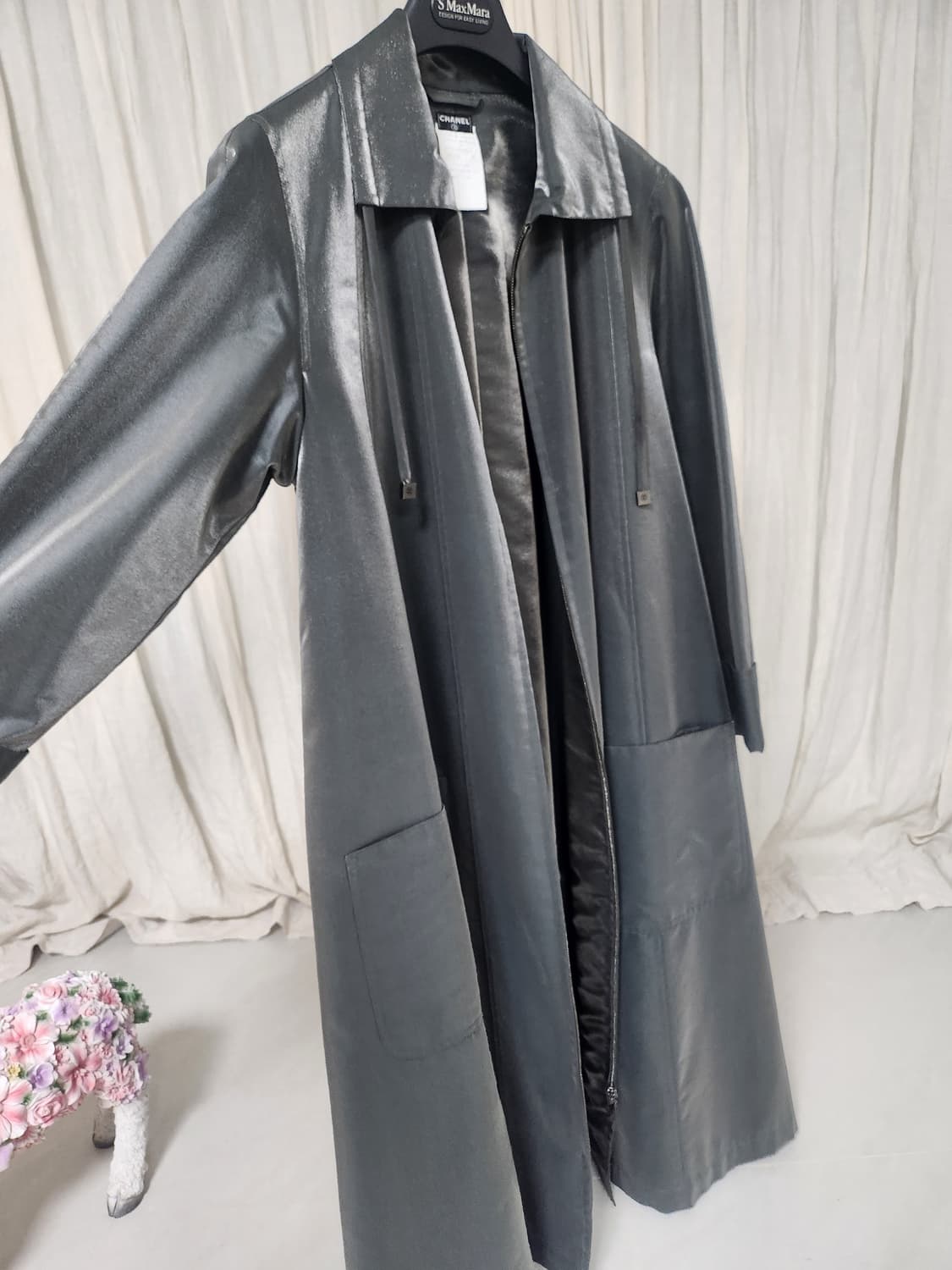 샤넬 그레이 롱 코트 36 정품 상품이미지3