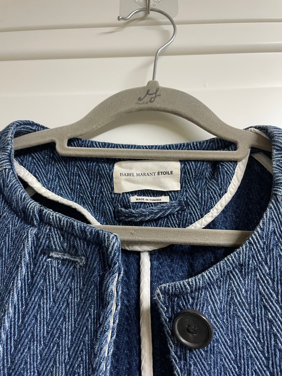 이자벨마랑 에뚜왈 데님 헤링본 롱자켓 상품이미지3