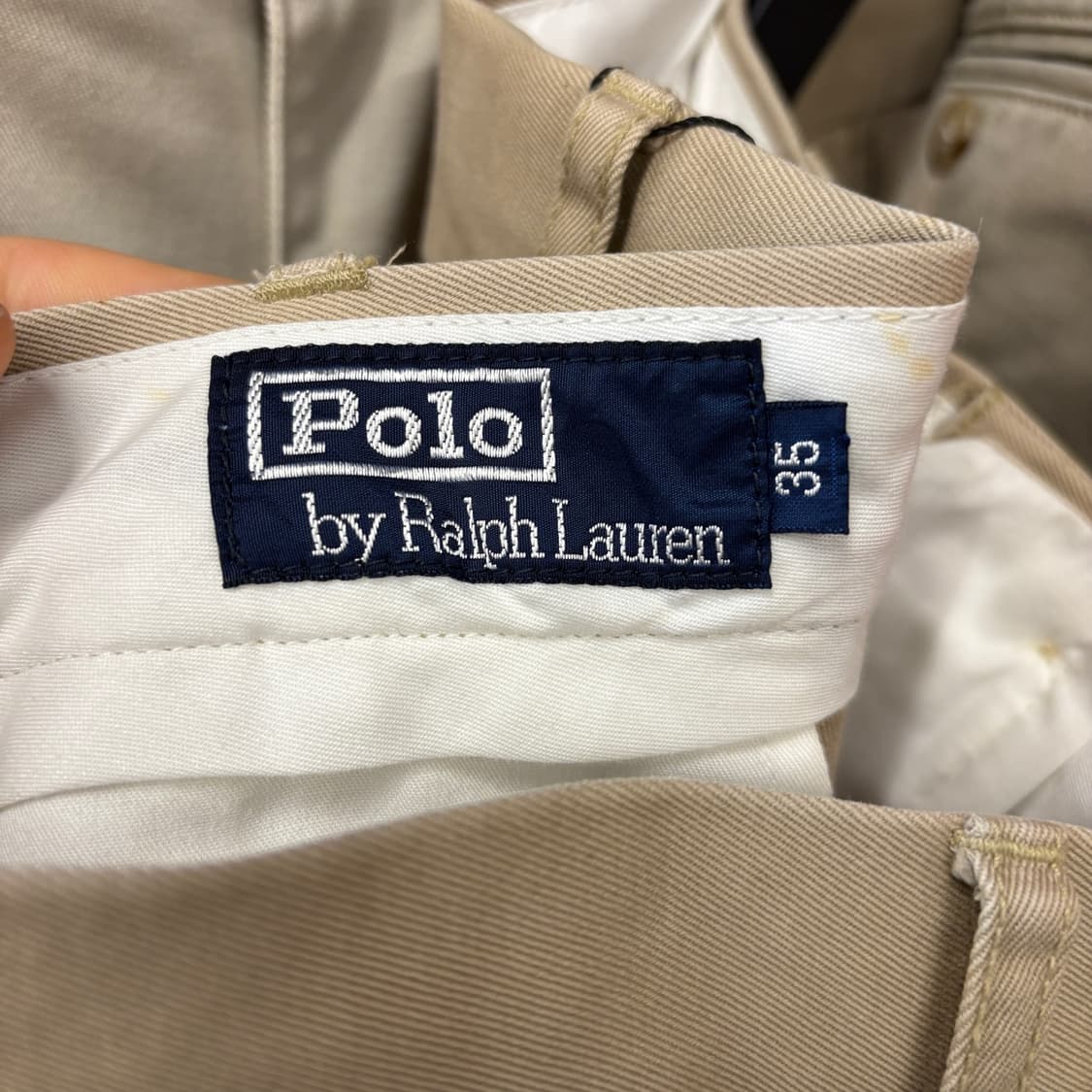 90s 폴로 랄프로렌 릴렉스핏 코튼트윌 치노팬츠 베이지 N945 상품이미지7