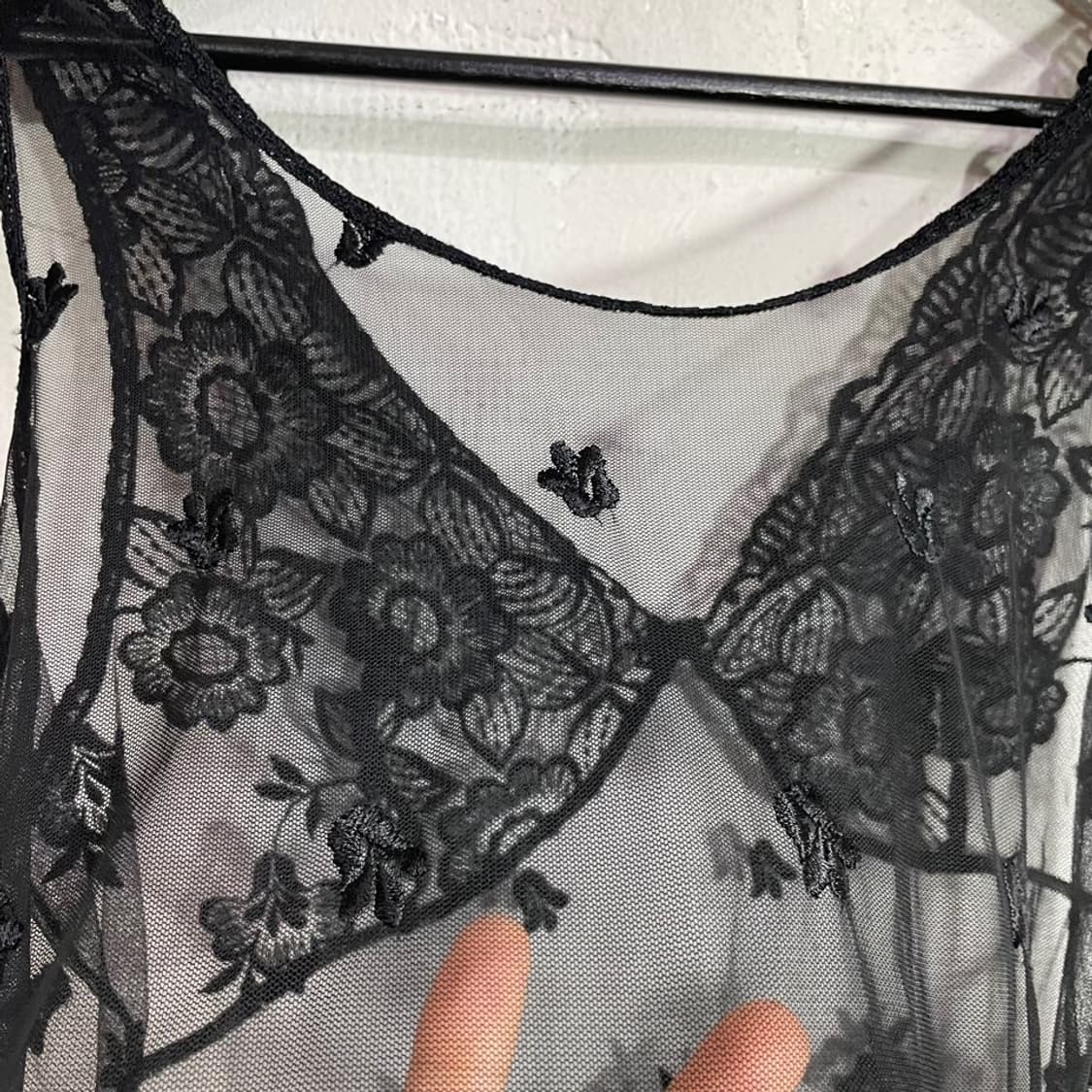 나비 자수 시스루 슬리브리스 상품이미지7