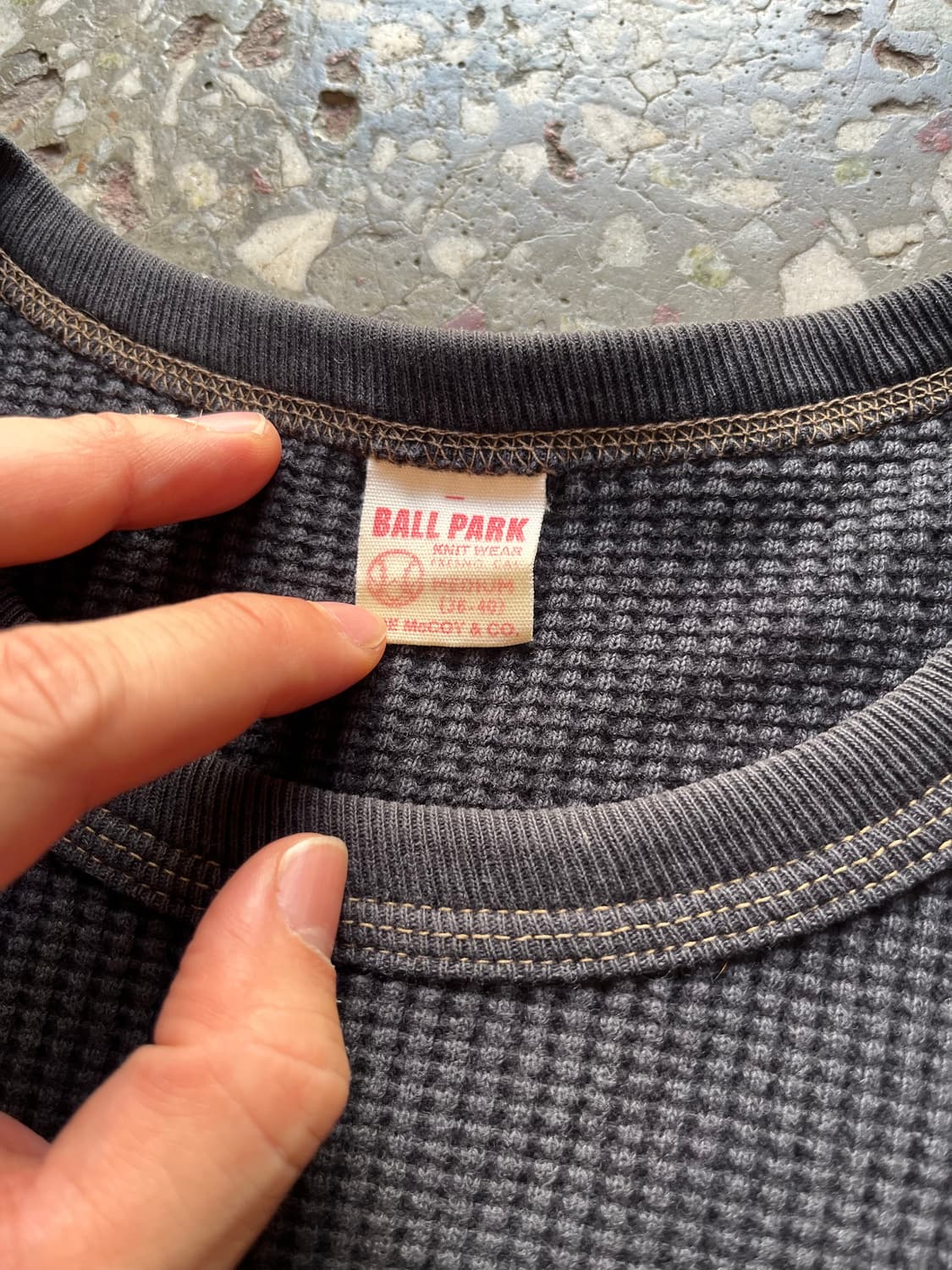 조맥코이 볼파크 블랙 써멀 긴팔티셔츠 상품이미지5