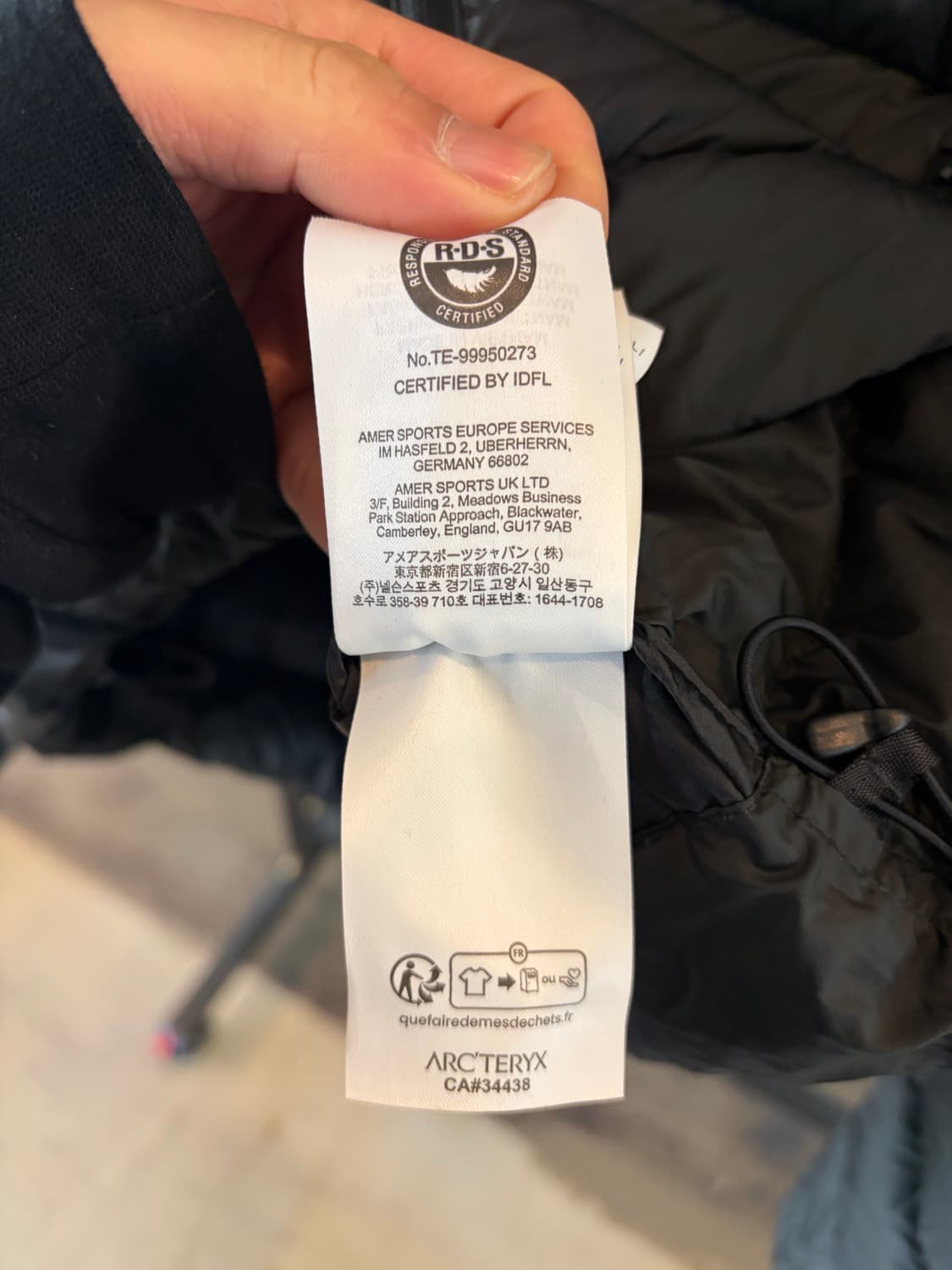 아크테릭스 세륨 후디 블랙 라지 새상품 상품이미지6