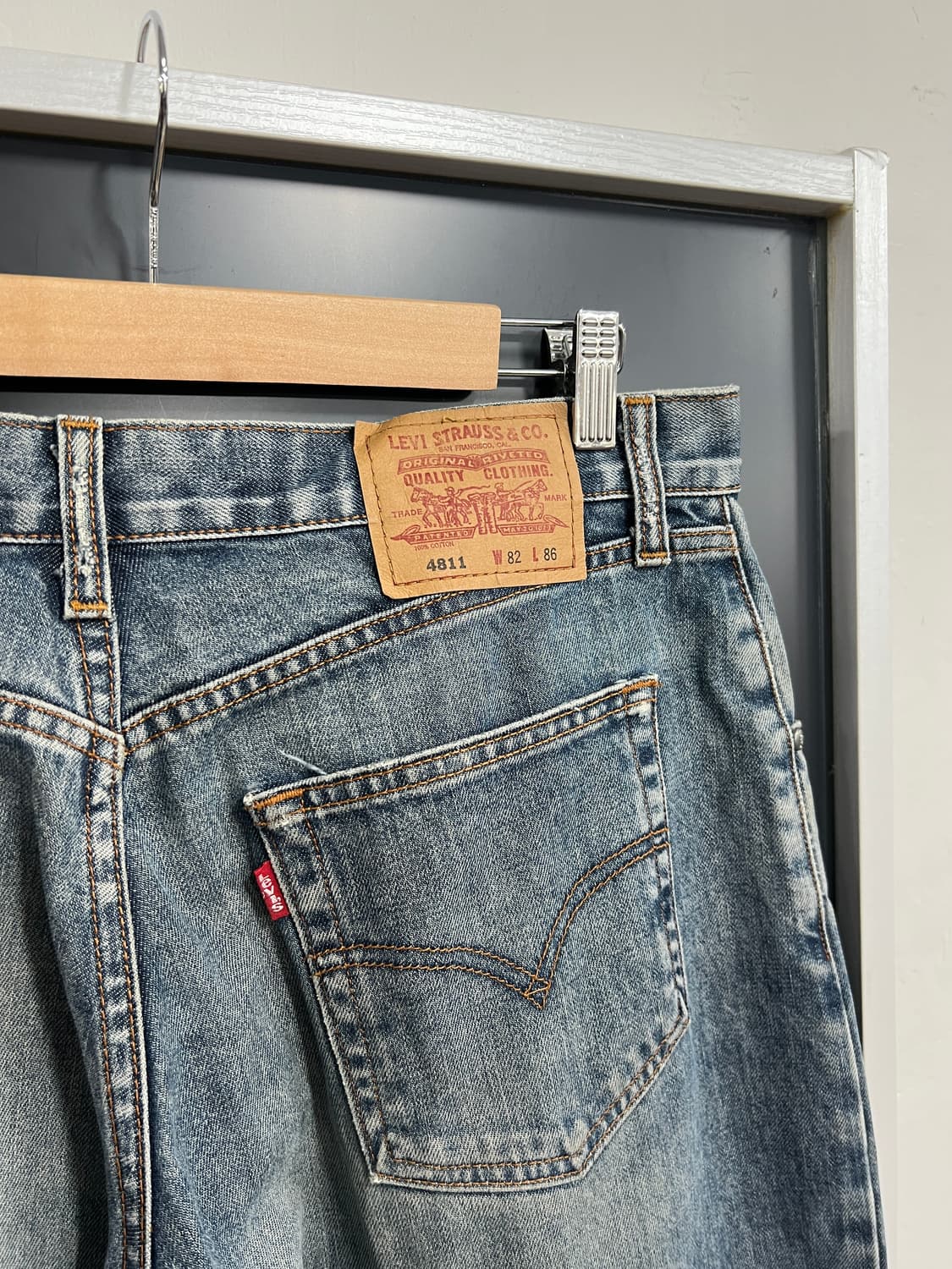 Levis 리바이스 4811 배기핏 와이드핏 데님 팬츠 상품이미지2