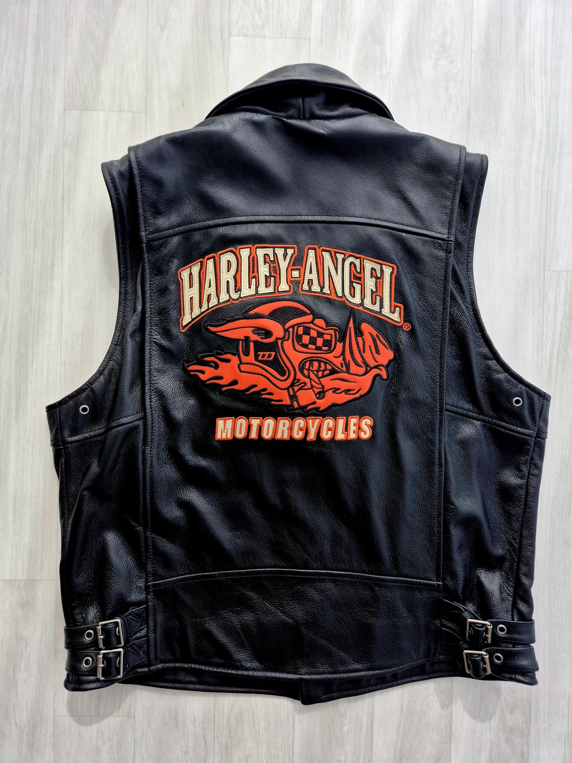 할리엔젤 가죽 라이더 조끼 바이크 조끼 베스트 상품이미지2