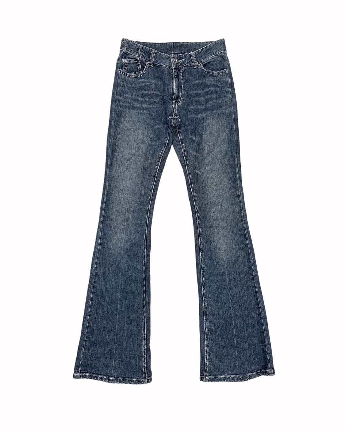 cubic button low-rise boots-cut jean 상품이미지2