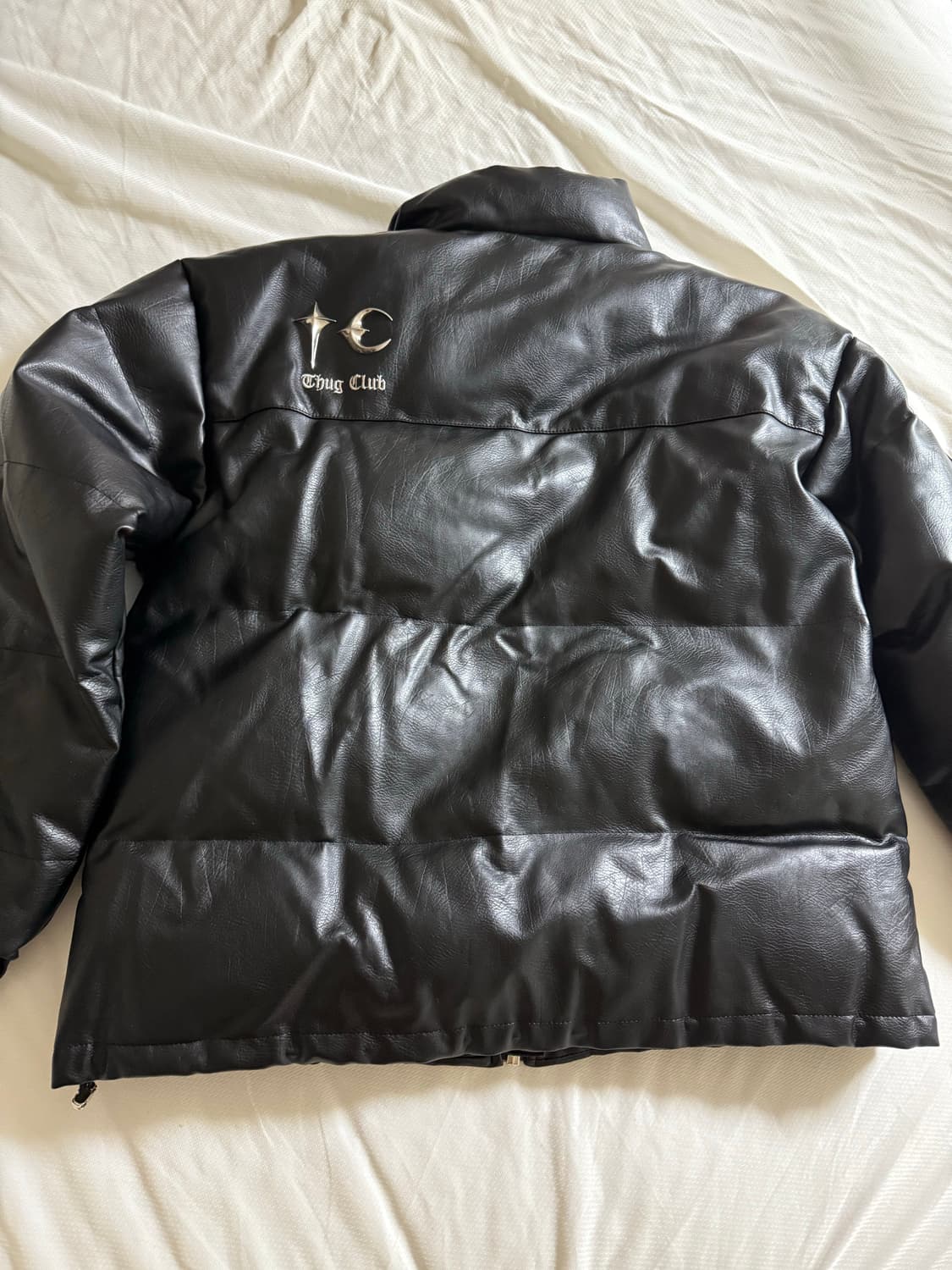 떠그클럽 레더 퍼퍼 자켓 블랙 3사이즈 S급 상품이미지2