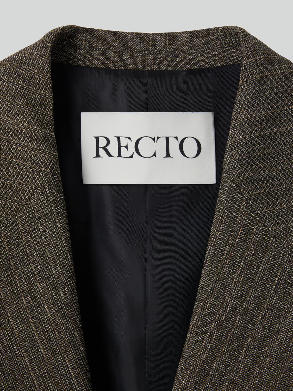 렉토 26SS 브로큰 헤링본 수트 자켓 다크 카키 상품이미지8