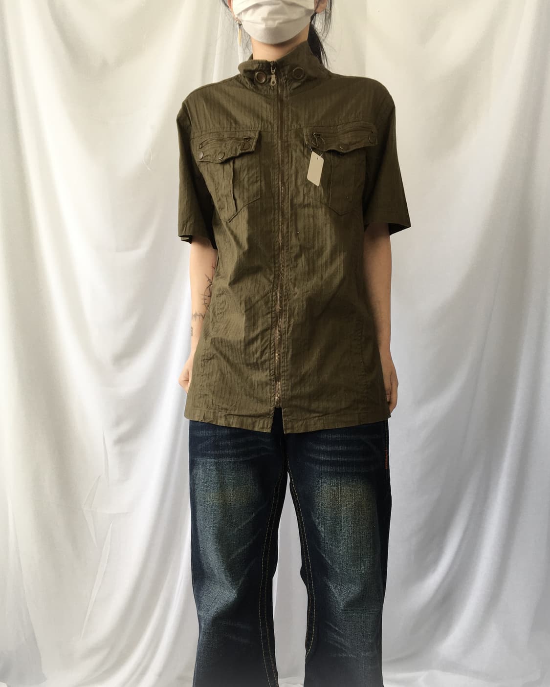 High neck shirt zip up 상품이미지6