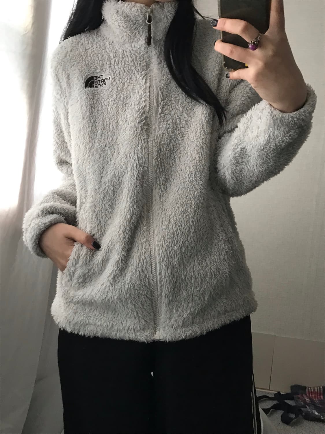 노페 연그레이 후리스 상품이미지3