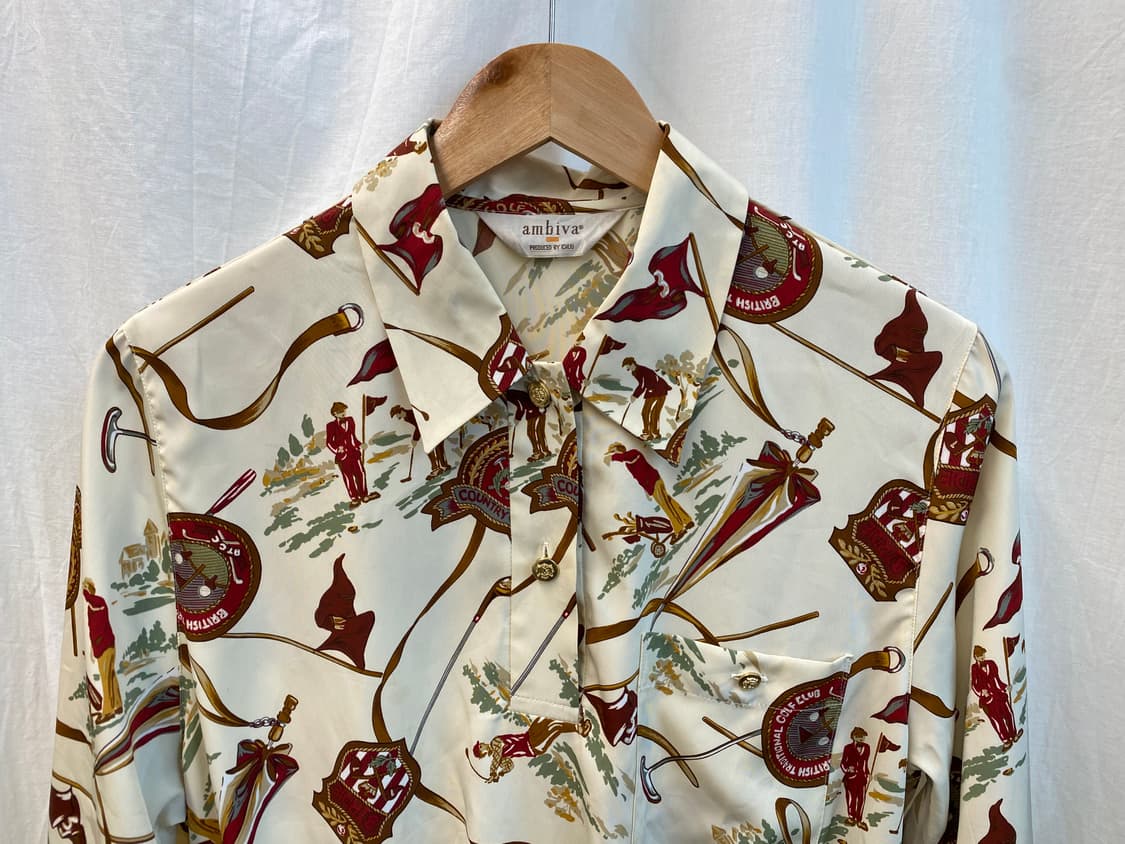 빈티지 패턴 블라우스(M) 상품이미지3