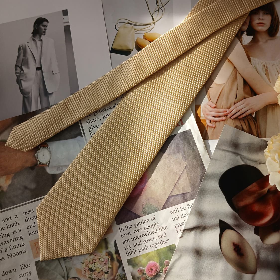 지안프랑코 페레 실크 아이보리 넥타이 8.7cm A+등급 A19486
 상품이미지5